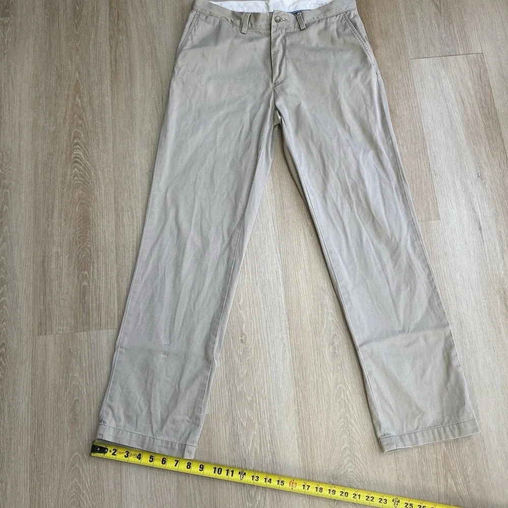 Polo Ralph Lauren Men's Classic Fit 32x32 Khaki Tan Chino Pants with Seersucker